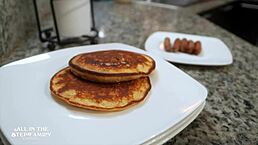 blonde stepmom kymber leigh gets fucked missionary by stepson for breakfast - all in the step family scene 2of3