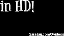 Nympho milf Sara Jay grabs her dildo to drill deep into her deviant devil cunt, twisting and thrusting until she reaches ecstasy.