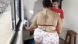 Risky sex with my neighbor ends in happy finale