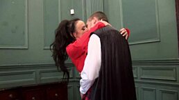 Brunette Elizabeth experiences deep anal penetration in doggystyle and missionary positions ending with creampie.