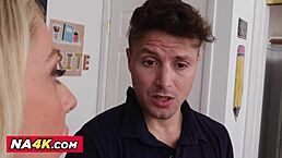 Who knew my hot blonde teacher Sadie Summers would give such a naughty lesson with her big tits and stockings?