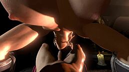 thick barbarian elf girl deepthroats small perky dick in this wild hentai scene 😈🍆