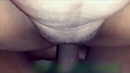 The father-in-law forcefully takes his son's wife in a intense encounter on the bed.