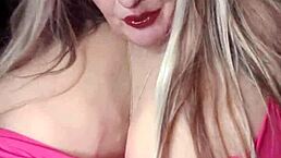 Watch Susi Flaunt Huge Boobs in Red Dress While Sucking and Fucking BBC Toy!