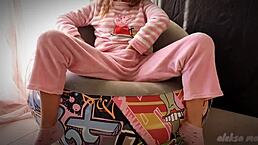 skinny teen 18+ masturbating her puussy and squirting in homemade video with small tits and orgasm