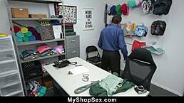 Mall loss prevention officer takes strict action on shoplifter teen 18+ - myshopsex