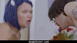 teens get desperate to cum while cosplaying in a wild orgy with their stepbrothers - swapsister!