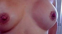 i woke up my stepbrother by jerking his cock with my hand until he came on my huge tits as a cute latina milf