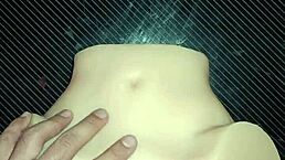 I debut candy in missionary position with close-up pussy fucking and creampie on the desk.