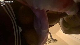 sloppy head from petite black teen fresh out the shower with monster cock cumshot 💦😩