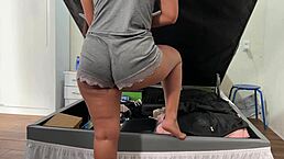 camera caught niece arranging the trunk