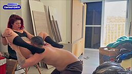 wanna see this creamy pussy redhead riding to creampie?