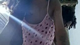 Brunette teen slut with big tits contrasts petite Latina kissing in intriguing amateur session.