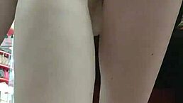 Hey after workout your stepsister flashes dirty feet and panties trying shoes in store 😏