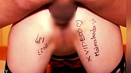 This shaved pussy milf gets a creampie after homemade fucking. She's a 40s housewife loving big loads in her tight hole!