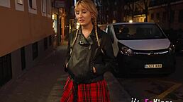 A beautiful young 18+ woman leaves her sugar daddy for a guy her age with big cock in outdoor street missionary quickie.