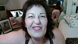 Redhead Mature Gives Jerk Off Instructions While Watching Timmie