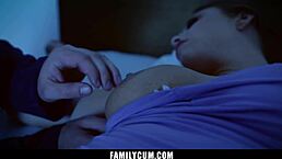 hey, why is this pervert stepson touching his hot stepmom while she's asleep in taboo fantasy?