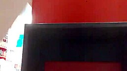 Hey after workout your stepsister flashes dirty feet and panties trying shoes in store 😏