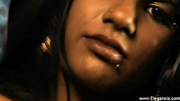 hot and sexy brunette milf strips naked in teasing dance with exotic glamour