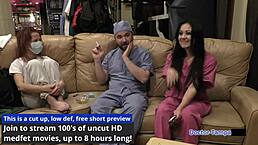 坦帕医生后台检查啦啦队长布莱尔·塞莱斯特穿环奶头