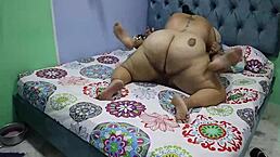 The pizza delivery guy arrives, and soon they're ripping clothes for a wild fuck in the bedroom with intense orgasms.