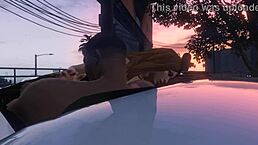 GTA 5 action explodes as Franklin grabs wild hooker service in car!