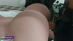 Passionate Emotions as Curvy Latina Lesbian Enjoys Doggystyle with Huge Cock. Sensual Riding and Missionary Moments Build Intense Connection.