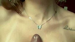 cunhada with those green eyes got me cumming all over her big tits in homemade action