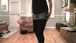 hey, what if this teen tries on clothes, showing off her slender body, huge tits, and shoes?