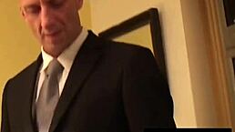 rough fuck session with beautiful uk chick in stockings taking big cock doggystyle until cumshot, she rides cowgirl bound in bdsm domination