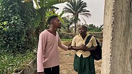 nigerian village school girl led to jungle for intense outdoor encounter