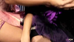 Lesbians as Fairies in Threesome Interracial Pussy Eating and Dildo Fuck with Ebony Blonde Brunette