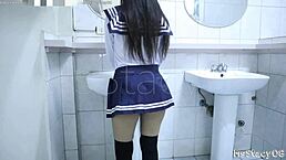 Petite 18-Year-Old Filipina Teen Fucked Doggystyle In Public Bathroom Scandal