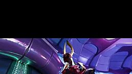 Female sangheili takes control and fucks man in intense session