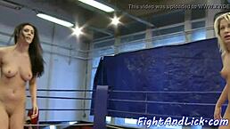 busty euro gets pleasured after intense wrestling match