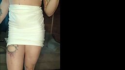 Brasileira Sensual Safada Provoca While Fuming In Heels And Lingerie