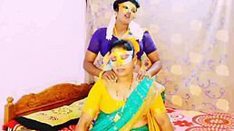 i uh love my indian aunty's saree lesbian kisses with telugu dirty talks