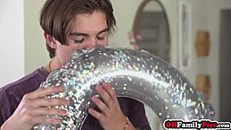 Why did stepbro stick his cock in my little wet donut in front of best friends Theodora Day and Leana Lovings