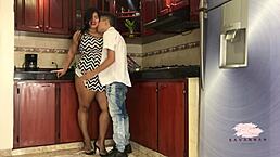horny latino couple savannah watson fucks in kitchen before doctors appointment with big ass doggystyle