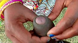 i feel so much pain as this brutal indian aunty fucks me rough outdoors in the forest