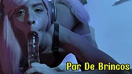 she enjoys some playful time with her intimate area while using an anal toy in a solo session. this brazilian amateur with tattoos and small tits explores her fetish at home.