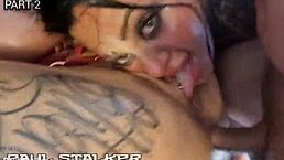 Louise Lee and Ashley Cumstar dive into extreme dirty piss anal threesome. They gag on milk, whipped cream, food in ass and mouthful spitting.