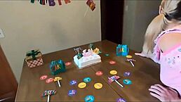 On her 18th birthday, the teen eagerly lets her stepdaddy take charge and fuck her in a taboo family encounter.