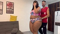 I feel so aroused when my hot pregnant Brazilian neighbor gives me her pussy and ass while her husband works.