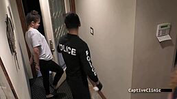 Fema camps brunette Michelle Anderson spreads in latex with dildo and nurse roleplay