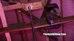 Sexy freaks Misty Stone Unique Sutra Fire Queen strip and rip clothes in ghetto action.