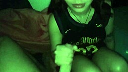 18-year-old Latina sucks and fucks my cock with creampie in homemade action