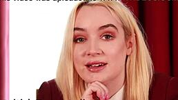 British student delivers intense upskirt joi