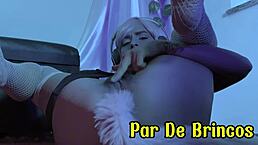 she enjoys some playful time with her intimate area while using an anal toy in a solo session. this brazilian amateur with tattoos and small tits explores her fetish at home.